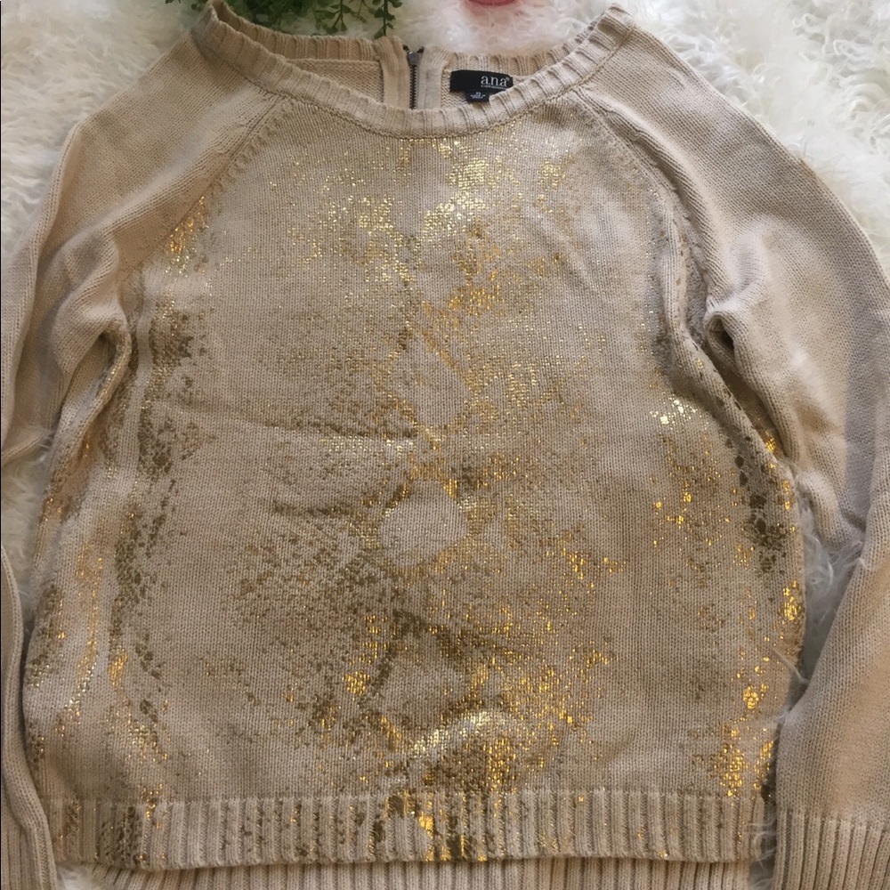 Cream and gold sweater
